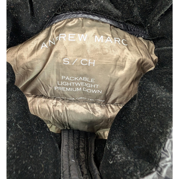 Andrew Marc Packable Down Jacket Womens Small Long Coat Lightweight Premium - Picture 7 of 8